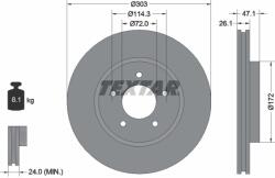 TEXTAR Disc Frana 92197703 Ford Maverick Ford Australia Escape Ford Usa Escape (92197703)