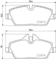 BREMBO Set Placute Frana, Frana Disc P06091E Bmw I3 (P06091E)