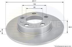 COMLINE Disc Frana Adc1414 Audi A1/A1 Allstreet/A1 City Carver/A2/A3/Tt Seat Arona/Leon (ADC1414)