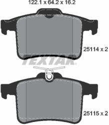 TEXTAR Set Placute Frana, Frana Disc 2511401 Jaguar Xf I/Xf Sportbrake/Xj/Xk Ii (2511401)