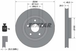 TEXTAR Disc Frana 92168803 Daihatsu Altis Emgrand Ec8 Englon Sx7 Geely Gx7/Vision