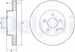 DELPHI Disc Frana Bg4945C Mercedes-Benz C-Class/C-Class T-Model/E-Class/E-Class T-Model (BG4945C)