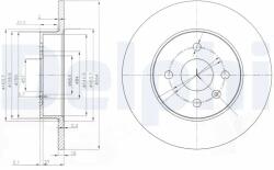 DELPHI Disc Frana Bg3885C Opel Astra F Classic/Astra G/Astra H/Astra H Gtc/Combo (BG3885C)