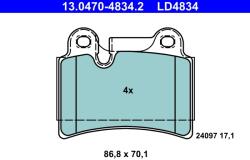 ATE Set Placute Frana, Frana Disc 13.0470-4834.2 Vw Touareg (13.0470-4834.2)