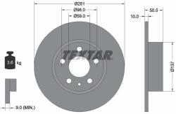 TEXTAR Disc Frana 92046903 Alfa Romeo 147/156/164 Lancia Delta I/Delta Iii/Lybra/Thema