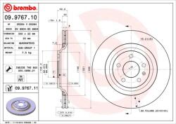 BREMBO Disc Frana 09.9767. 11 Audi A6 C6