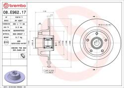 BREMBO Disc Frana 08. E962.17 Renault Megane Iv (08.E962.17)