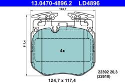 ATE Set Placute Frana, Frana Disc 13.0470-4896.2 Bmw 5/6 Gran Turismo/7/X5/X6/X7