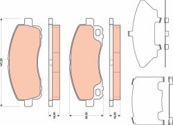 TRW Set Placute Frana, Frana Disc Gdb3487 Mitsubishi Cantervii (GDB3487)