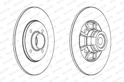 FERODO Disc Frana Ddf1517-1 Renault 19 I/19 I Chamade/19 Ii/19 Ii Chamade/Clio I (DDF1517-1)