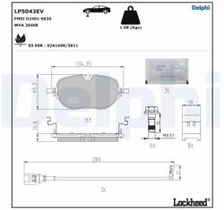 DELPHI Set Placute Frana, Frana Disc Lp5043Ev Cupra Born Vw Id. 3