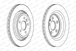 FERODO Disc Frana Ddf1681C Volvo S60 Ii/S80 Ii/V60 I/V60 I Cross Country/V70 Iii