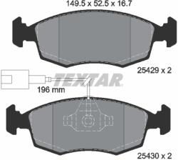TEXTAR Set Placute Frana, Frana Disc 2542901 Fiat 500/500 C/Punto/Punto Evo (2542901)
