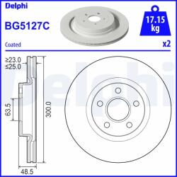 DELPHI Disc Frana Bg5127C Ford Tourneo Connect / Grand Tourneo Connect V408