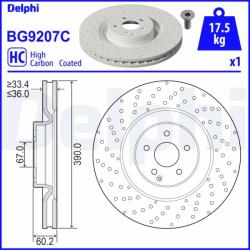 DELPHI Disc Frana Bg9207C Mercedes-Benz S-Class