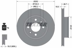 TEXTAR Disc Frana 92196503 Hyundai Grand I10 Iii/I10 I/I10 Ii/I10 Iii Kia Picanto I/Ray
