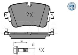 MEYLE Set Placute Frana, Frana Disc Puntea Spate 0252230717/Pd Audi A6 C8/A7/A8 D5/Q7