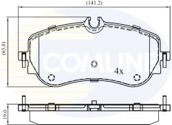 COMLINE Set Placute Frana, Frana Disc Cbp02387 Man Tge Vw Amarok/Crafter