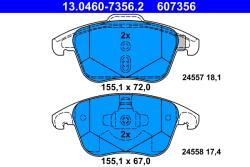 ATE Set Placute Frana, Frana Disc 13.0460-7356.2 Citroën C4 Ii Ds Ds 5 Opel Mokka (13.0460-7356.2)