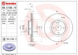 BREMBO Disc Frana 09. C136.11 Mazda Mx-5 Ii