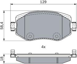 Bosch Set Placute Frana, Frana Disc 0986424386 Renault Megane Iv/Megane Iv Grand (0986424386)