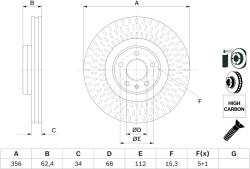 Bosch Disc Frana 0986479E39 Audi A6 C7 (0986479E39)