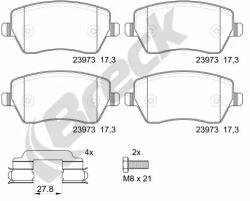 BRECK Set Placute Frana, Frana Disc 239730070200 Dacia Dokker/Dokker Pick-Up/Duster (239730070200)