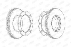 BERAL Disc Frana Bcr220A Renault Trucks D/Midlum
