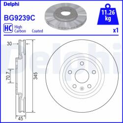 DELPHI Disc Frana Bg9239C Opel Insignia B/Insignia B Country/Insignia B Grand Sport (BG9239C)