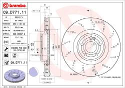 BREMBO Disc Frana 09. D771.11 Mercedes-Benz A-Class/B-Class/Cla/Cla Shooting Brake/Gla (09.D771.11)