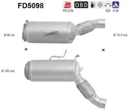 AS Filtru Funingine/Particule, Sist. De Esapament Fd5098 Bmw 3/5/5 Gran Turismo/7/X5