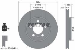 TEXTAR Disc Frana 92329503 Vw Polo/Polo V