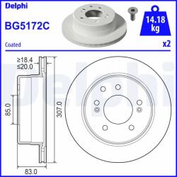 DELPHI Disc Frana Bg5172C Ssangyong Rodius I/Rodius Ii