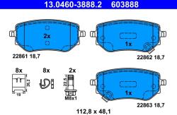 ATE Set Placute Frana, Frana Disc 13.0460-3888.2 Mercedes-Benz X-Class (13.0460-3888.2)