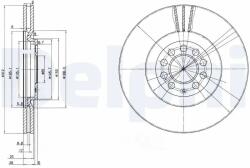 DELPHI Disc Frana Bg3528 Audi A3/Tt Seat Ibiza Iii/Ibiza Iv/Leon/Toledo Ii Vw Bora (BG3528)