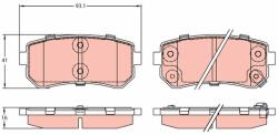 TRW Set Placute Frana, Frana Disc Gdb3421 Hyundai Accent Iii/Sonata V/Sonata Vi/I20 I