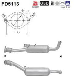 AS Filtru Funingine/Particule, Sist. De Esapament Fd5113 Nissan Primastar