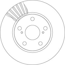 TRW Disc Frana Df4810 Toyota Auris/Corolla/Corolla Rumion Toyota (Faw) Corolla