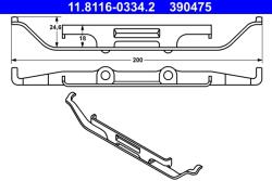 ATE Arc, Etrier Frana 11.8116-0334.2 Bmw X5