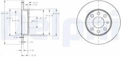 DELPHI Disc Frana Bg3567 Opel Corsa C Vauxhall Corsa Mk Ii/Corsavan Mk Iicaseta/ (BG3567)