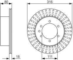 Bosch Disc Frana 0986479385 Nissan Patrol Gr Iv/Patrol Gr V