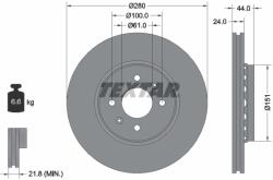 TEXTAR Disc Frana 92254603 Dacia Dokker/Dokker Pick-Up/Jogger/Lodgy Renault Captur I