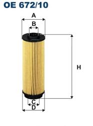 FILTRON Filtru Ulei Oe672/10 Alpina D3/D4 Gran/D5/Xd3/Xd4 Bmw 1/2/3/3 Gran Turismo/4/5/7 (OE672/10)