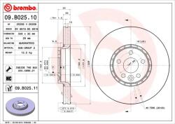 BREMBO Disc Frana 09. B025.11 Volvo Xc60 I Volvo Asia Xc60