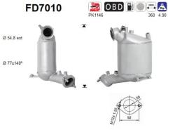 AS Filtru Funingine/Particule, Sist. De Esapament Fd7010 Mitsubishi Grandis