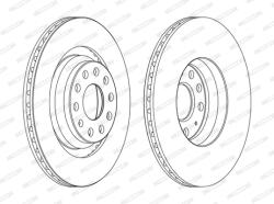 FERODO Disc Frana Ddf1503C Audi A3/Q2/Q3/Tt Cupra Ateca/Formentor/Leon Seat Leon Vw Eos (DDF1503C)