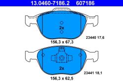 ATE Set Placute Frana, Frana Disc 13.0460-7186.2 Ford Fiesta V/Focus I