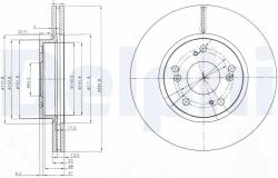 DELPHI Disc Frana Bg3980C Honda Civic Ix/Civic Viii/Civic X/Civic Xi/Fr-V/Stream (BG3980C)