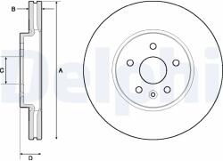 DELPHI Disc Frana Bg4710C Chevrolet Trax Opel Mokka / Mokka X/Mokka X (BG4710C)