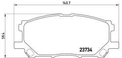 BREMBO Set Placute Frana, Frana Disc P83067 Lexus Rx Toyota Harrier (P83067)
